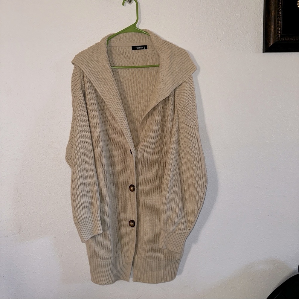 Amazon tan knit oversized cardigan 💛